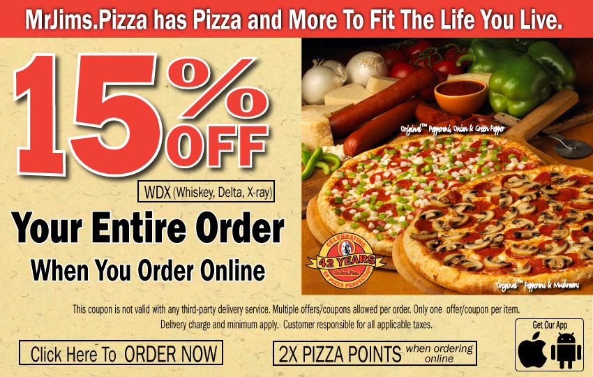 MrJims.Pizza Delivery and Specials Order Pizza Online for Delivery or