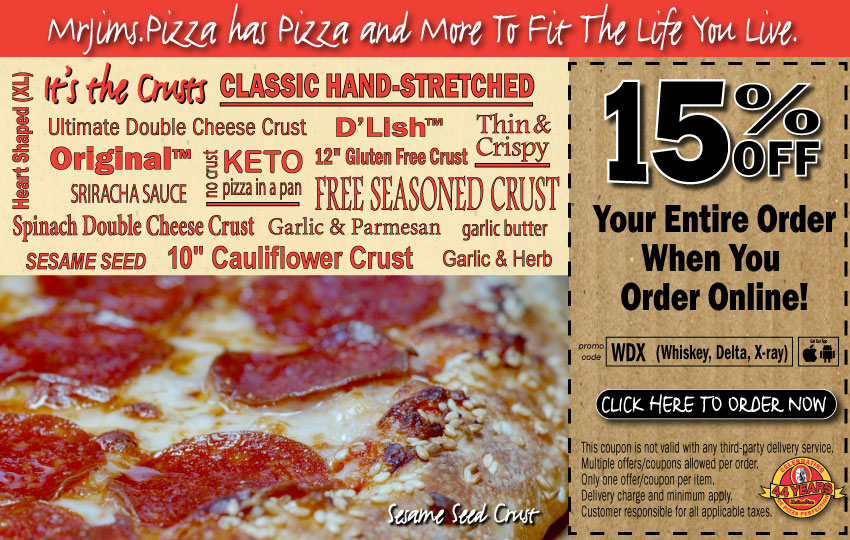 MrJims.Pizza Delivery and Specials Order Pizza Online for Delivery or