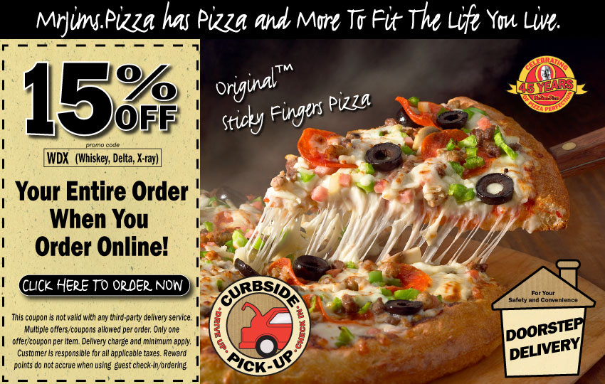 MrJims.Pizza Delivery and Specials Order Pizza Online for Delivery or